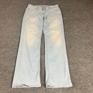 Levis 518 Jeans‎ Womens 11 Blue Denim Light Wash Straight Leg 32x30 Low Stretch